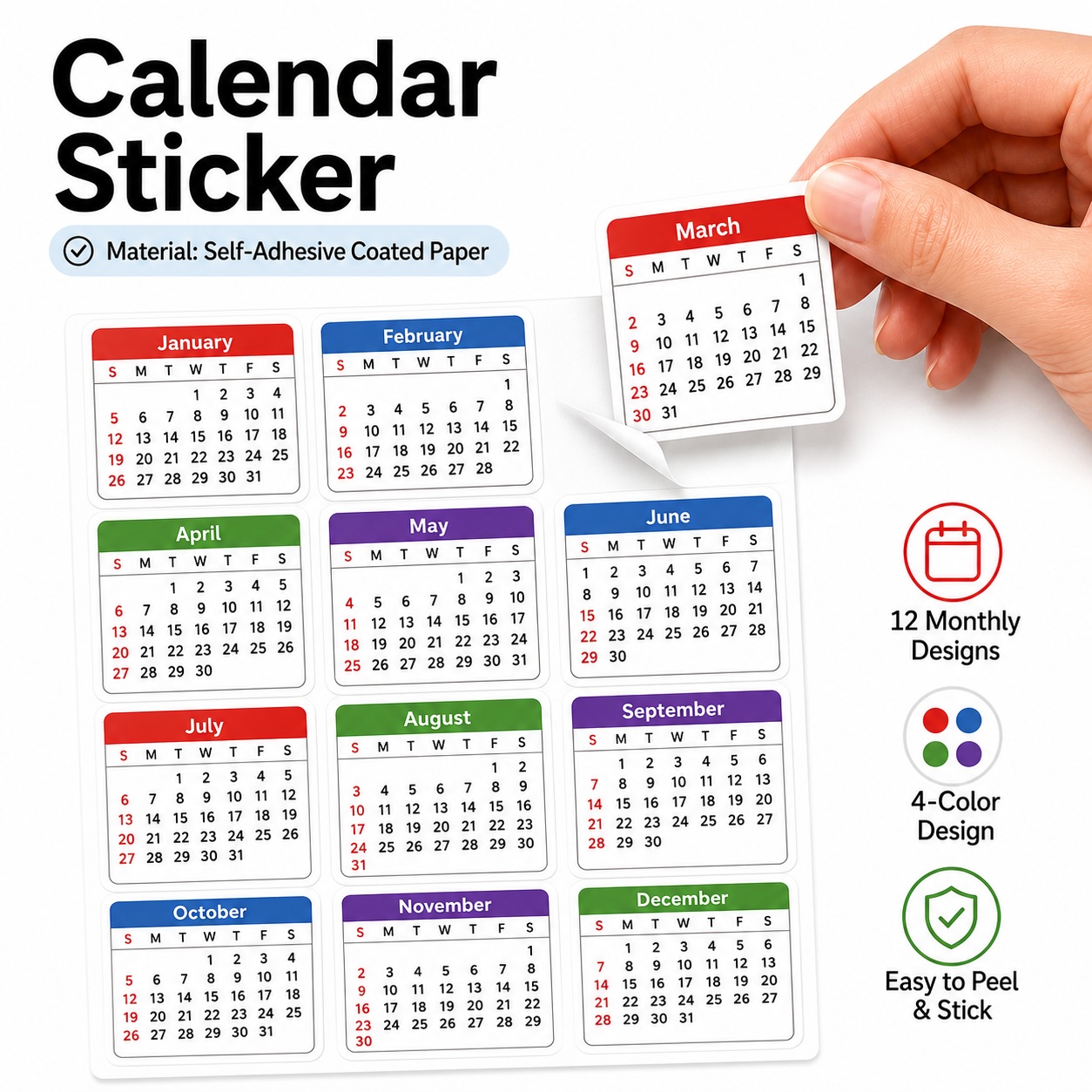 Calendario sticker