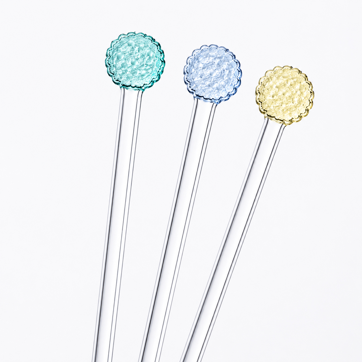 Paille de verre borosilicate colorée