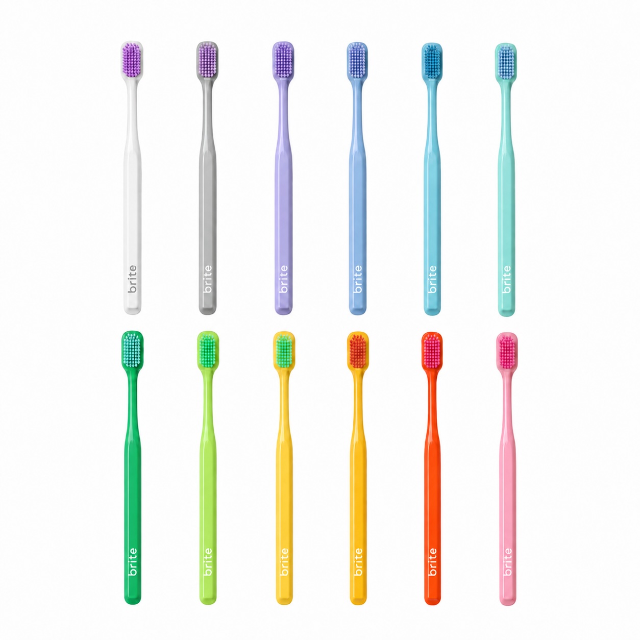 Cepillo de dientes suave colorido