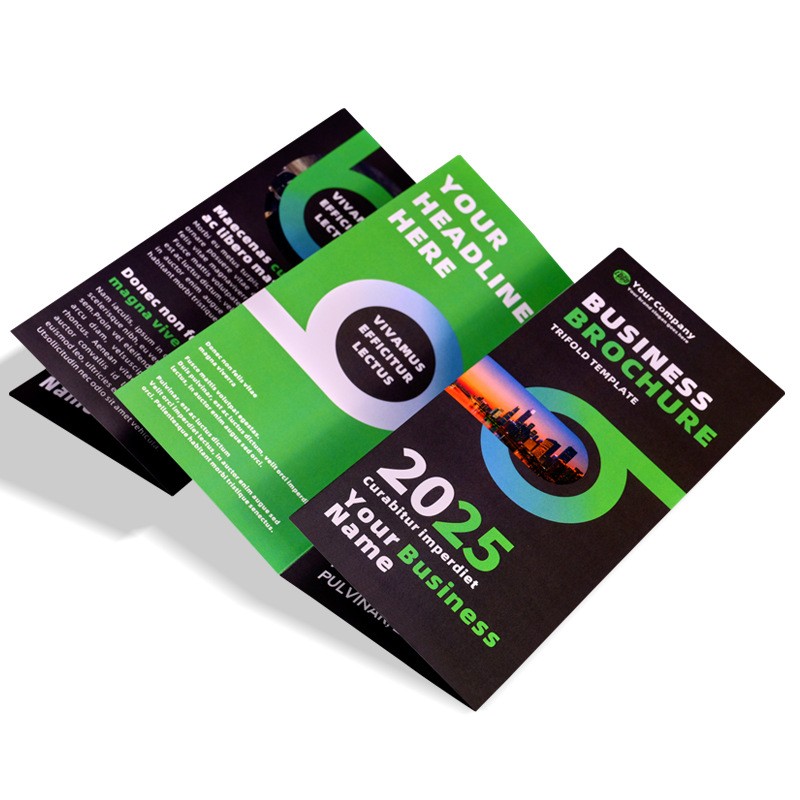 Folleto de marketing plegado de 3 canales