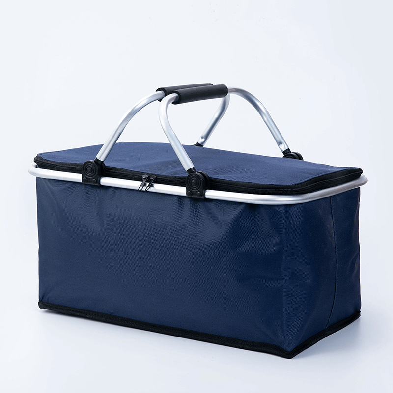 Foldable Insulated Picnic Basket Outdoor Thermal Cooler Tote