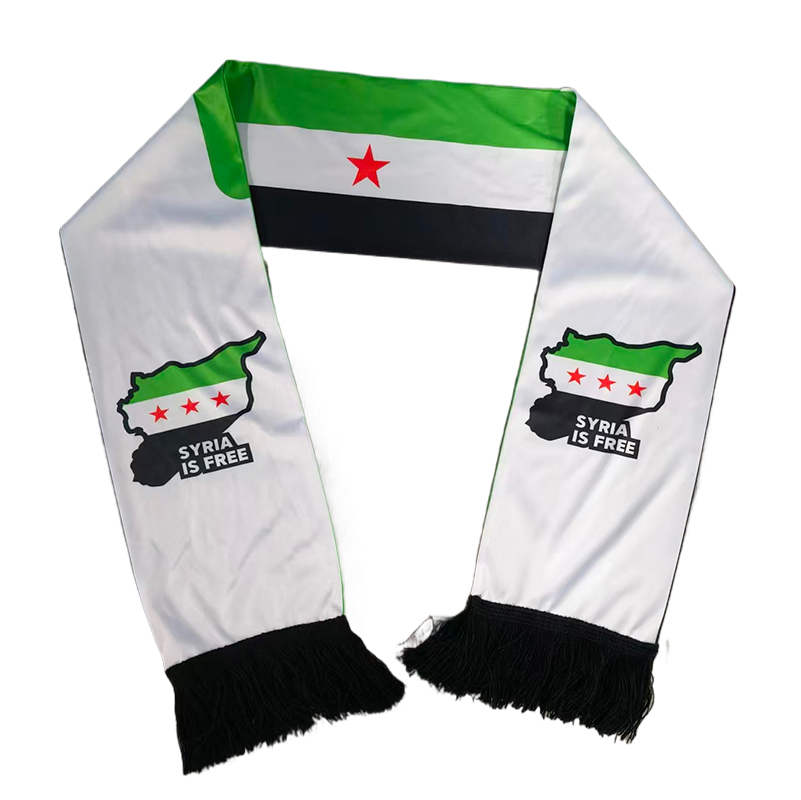 Écharpe de soccer imprimé sublimation polyester 180gsm