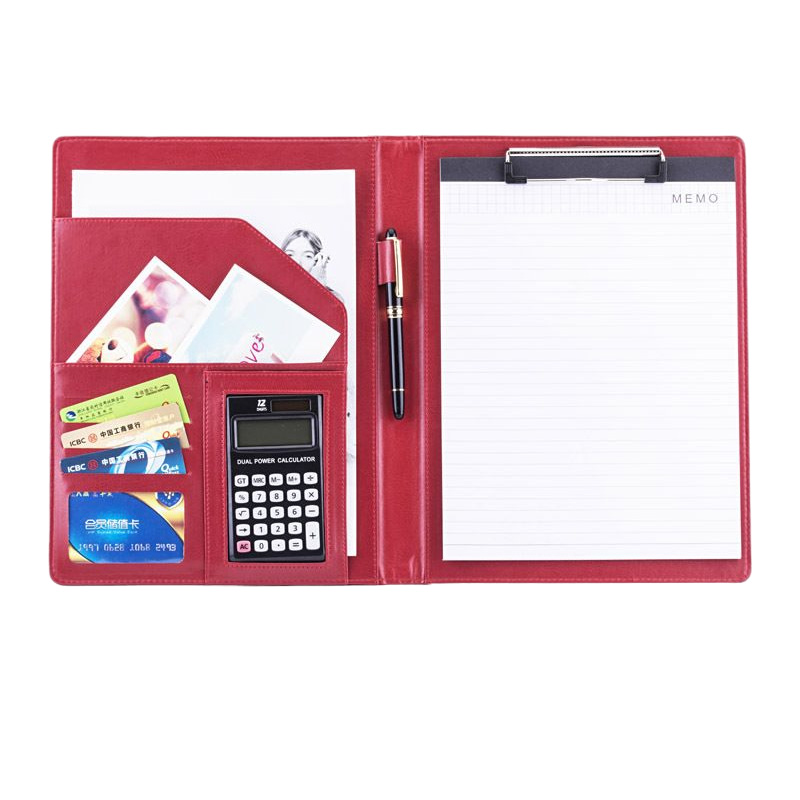 A4 portfolio avec calculateur à 12 chiffres