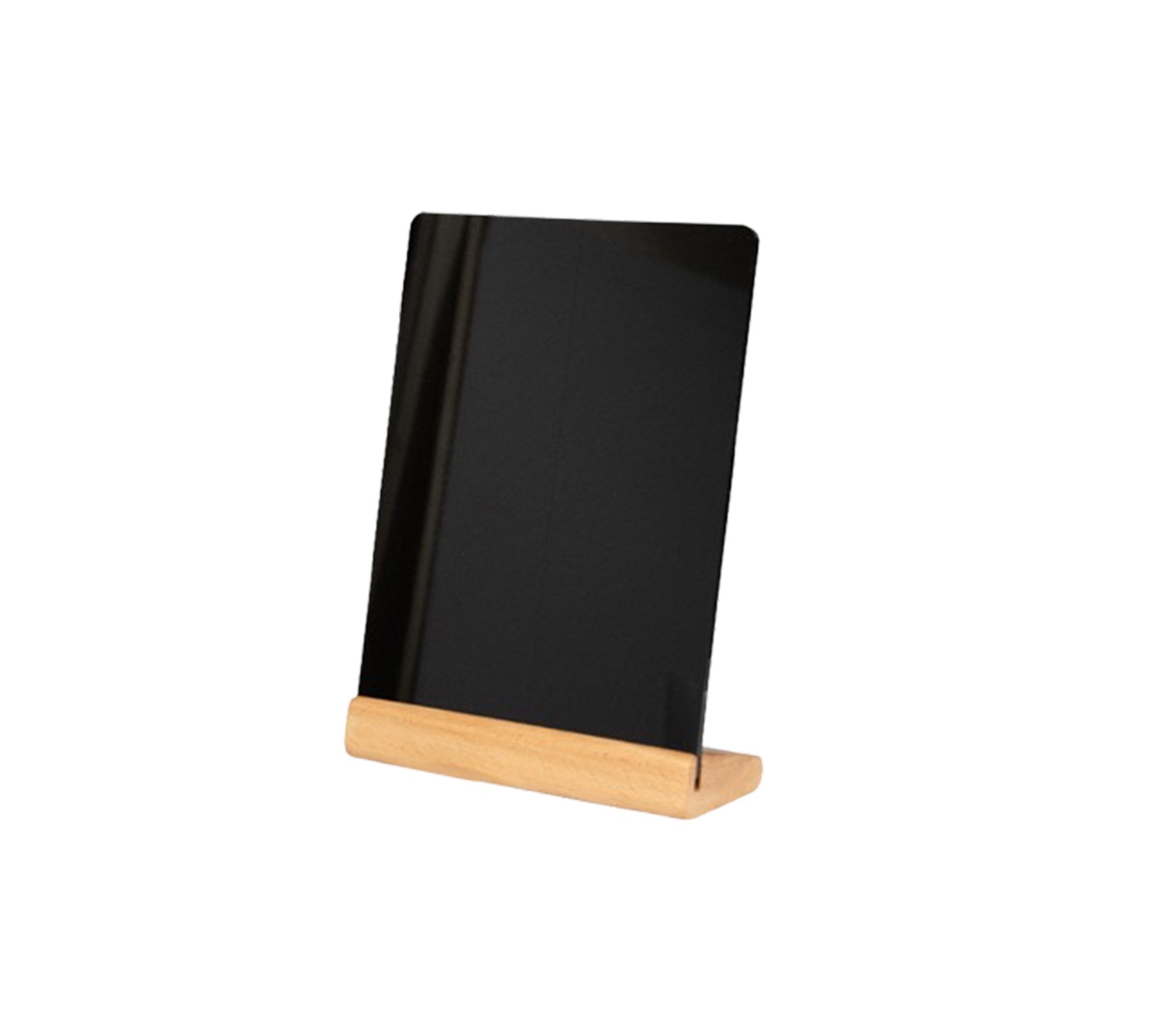Tableau noir acrylique avec support en bois