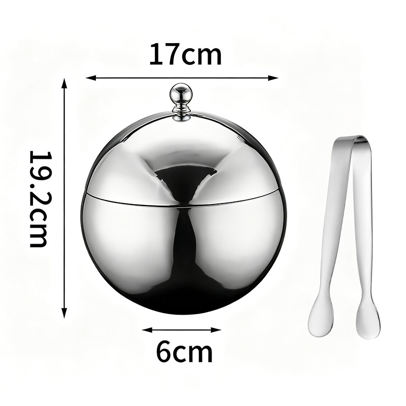 Godet à glace sphérique en acier inoxydable