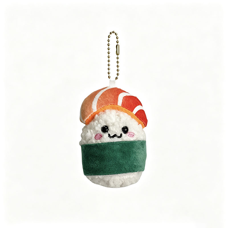 Porte-clés en peluche sushi saumon