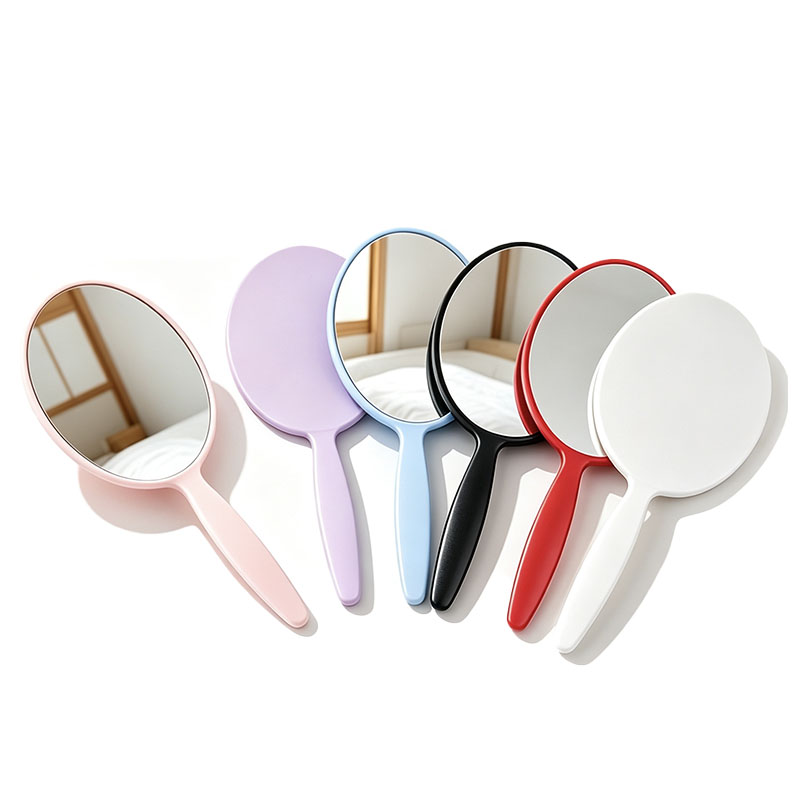 Miroir ovale de maquillage portatif