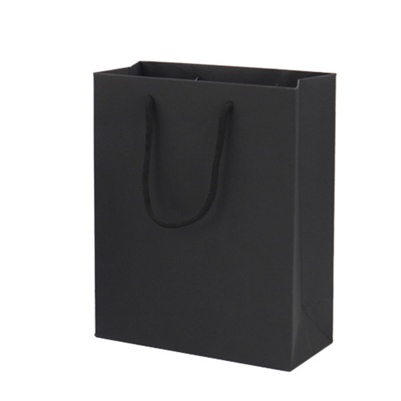 10x6.75x12 Inch Black Paper Gift Bag