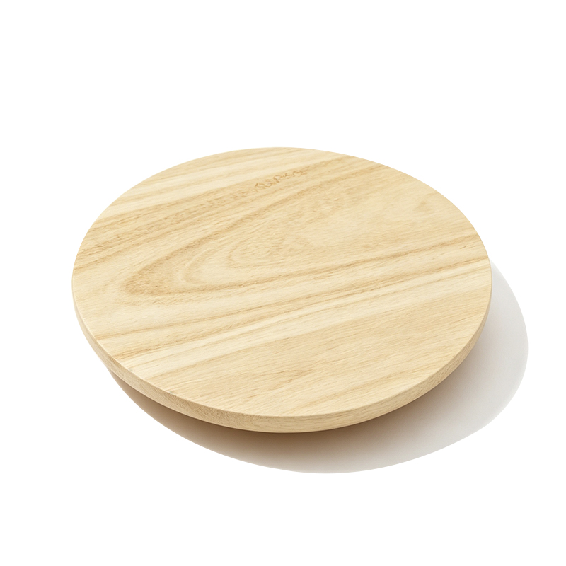 Soporte de pizza giratoria de madera view 2