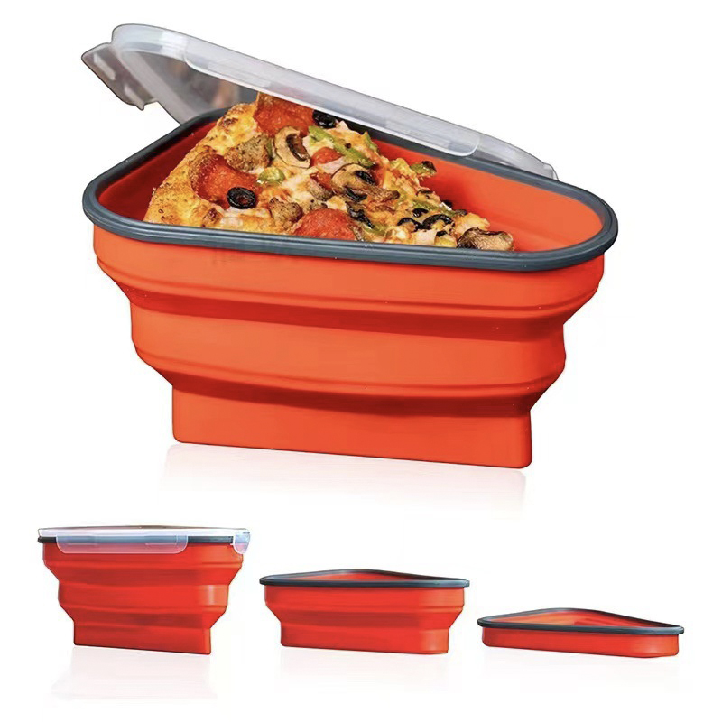Contenedor de pizza de silicona plegable