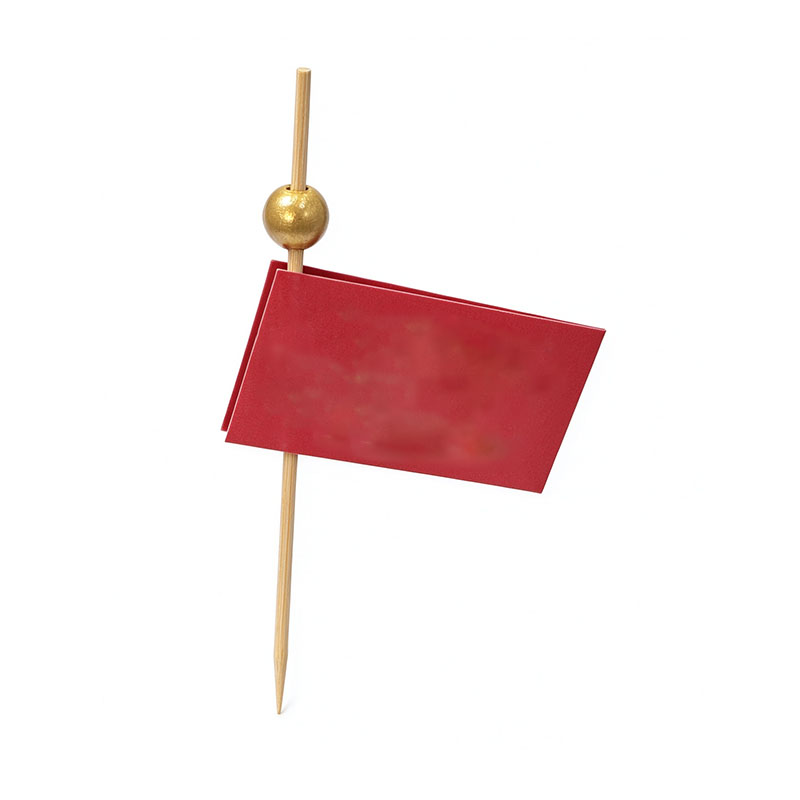 Paper Flag Toothpick Gold Ball