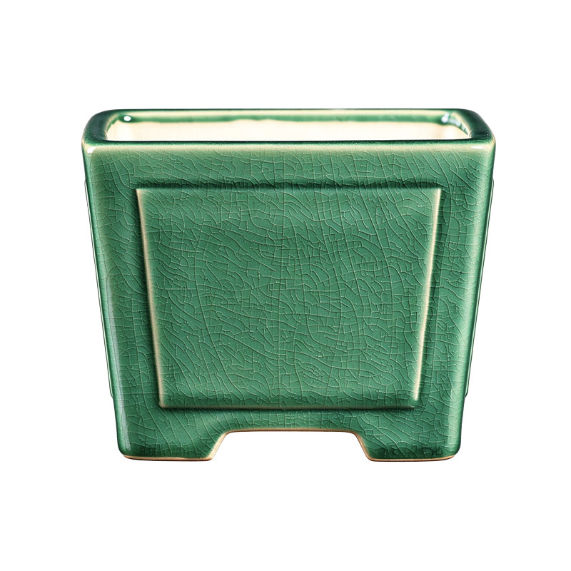 Square Ceramic Bonsai Pot view 2