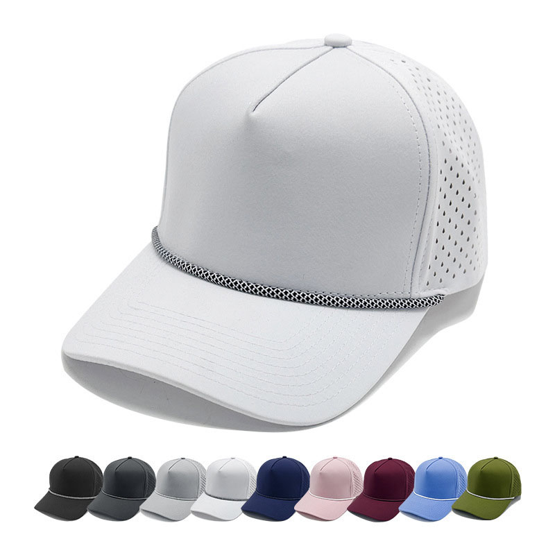 5 Panel Perforated Rope Brim Golf Cap view 2