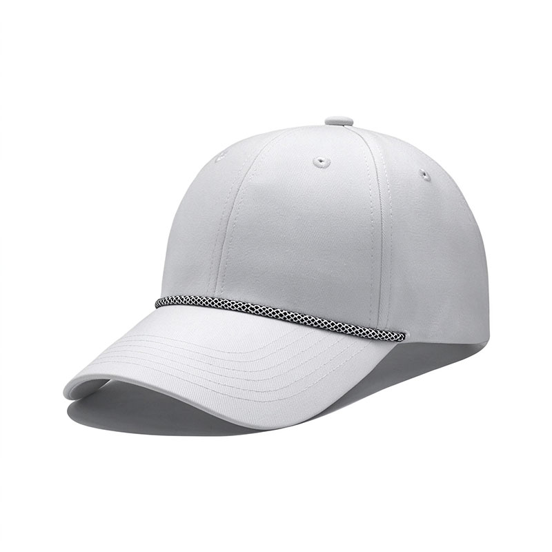 6 Panel Cotton Twill Rope Brim Cap view 2