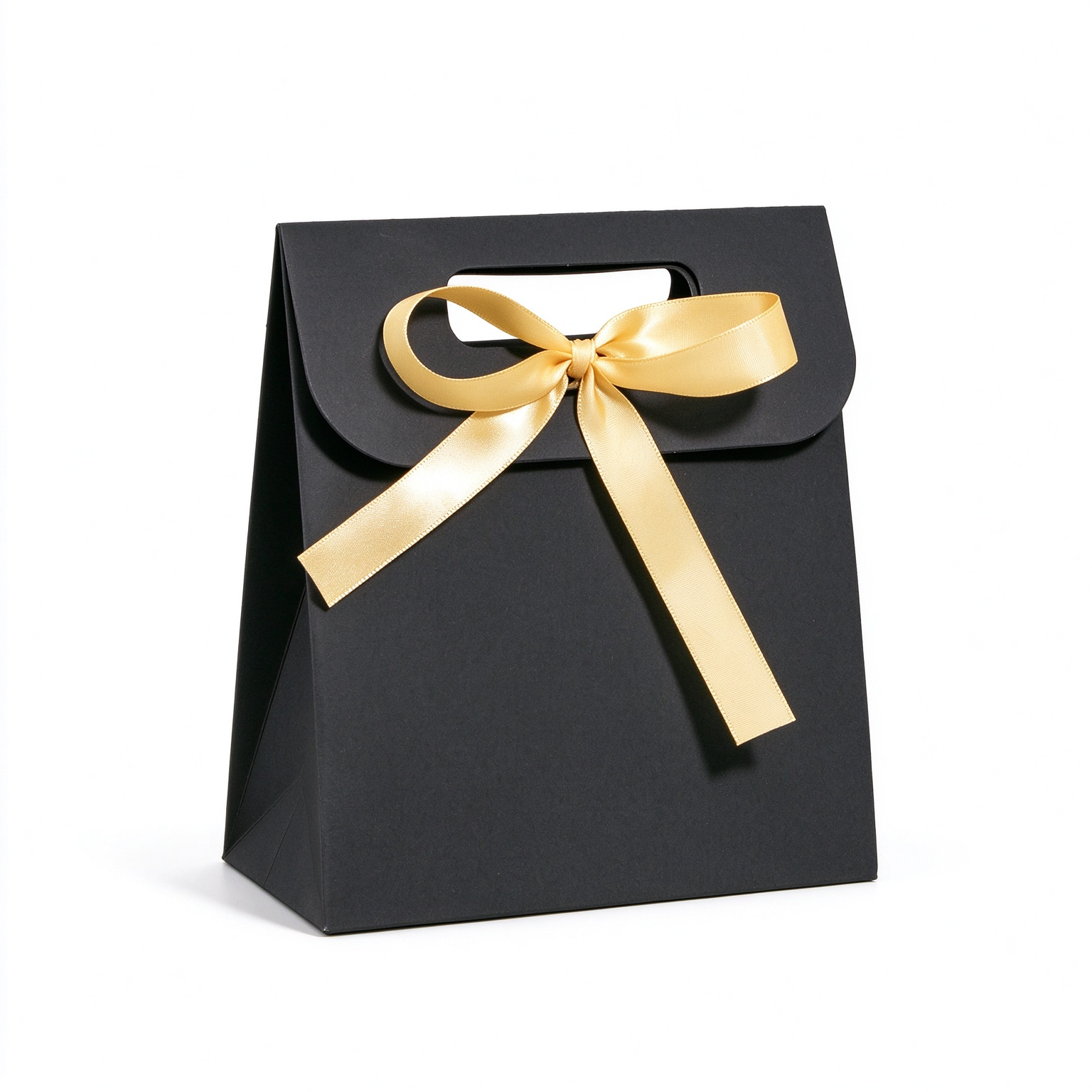 Flap Gift Paper Bag With Ribbon Bow view 3
