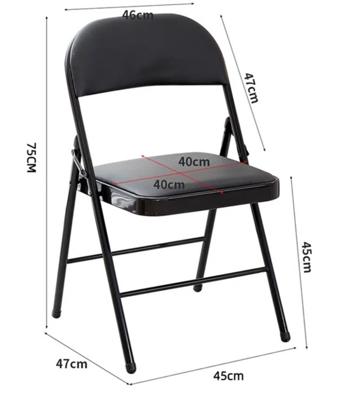 Padded Folding Chair view 2