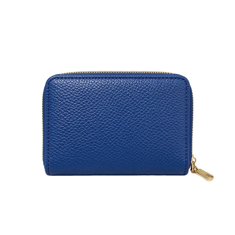 Pebbled Pu Leather Zip Around Mini Wallet, Card Holder & Coin Purse view 2