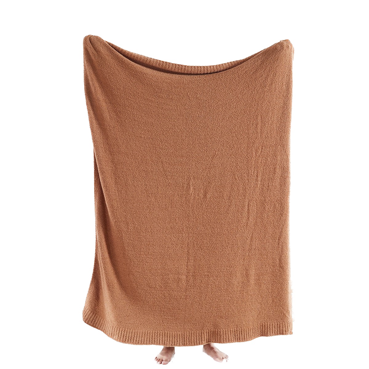 Solid Half Loop Fleece Throw Blanket view 3