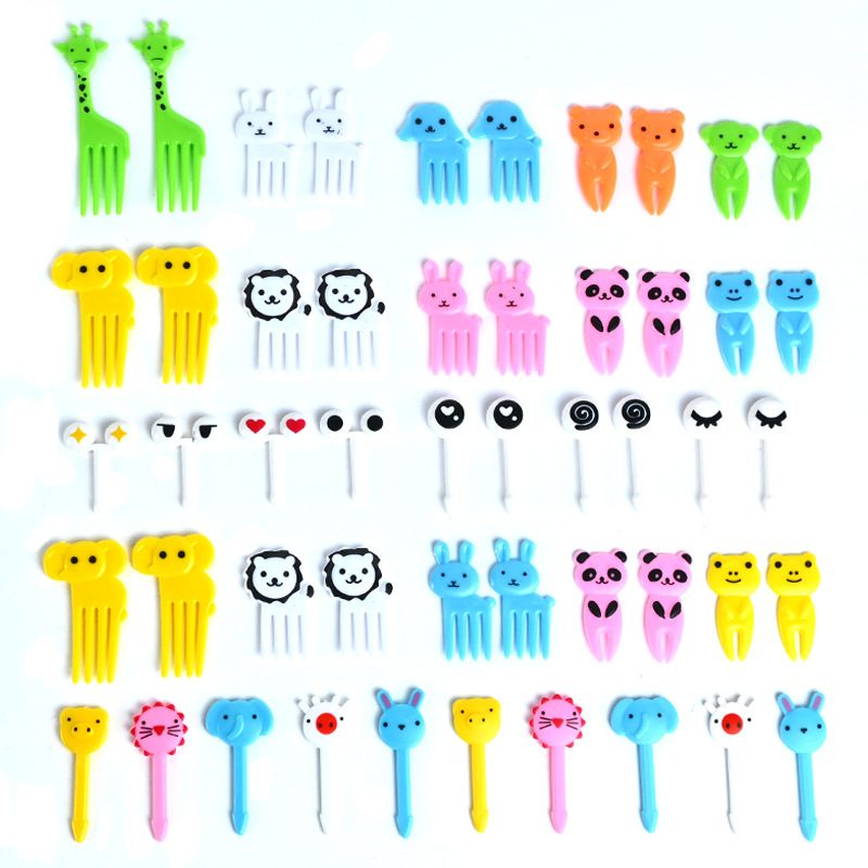 Cartoon Animal Kids Fruit Forks view 2
