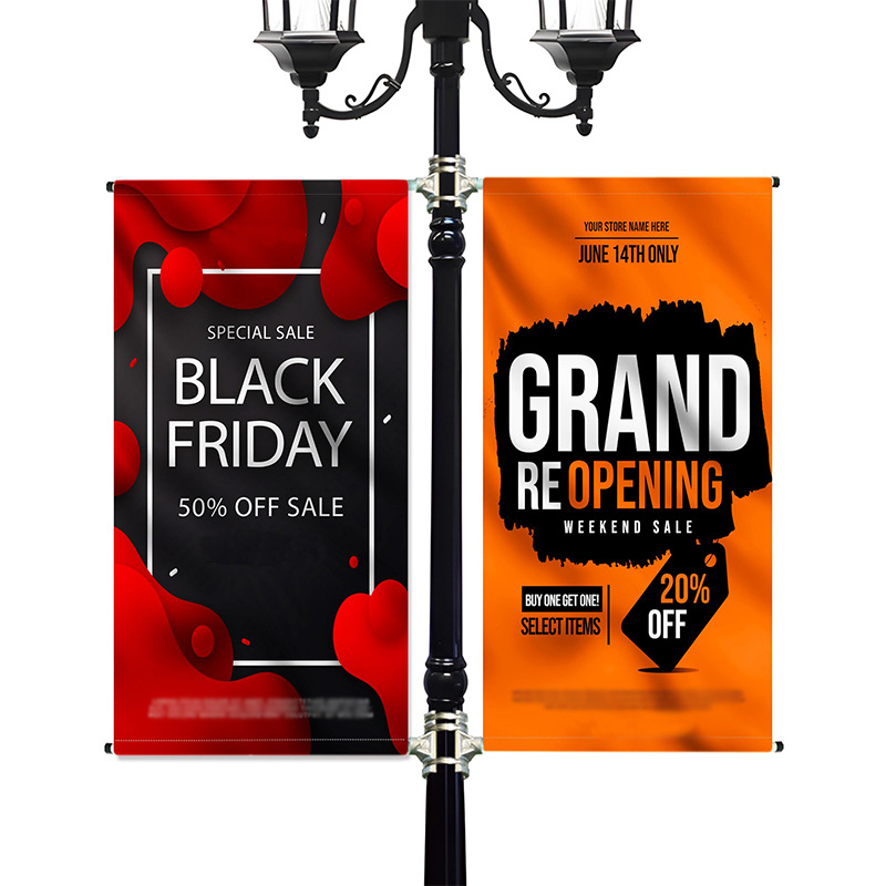 Custom Double-sided Pole Banner view 2