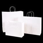 Sac en papier kraft blanc view 1