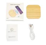 Chargeur sans fil de bambou 15w view 1