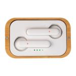 Auriculares inalámbricos con carga de bambú view 2