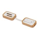Auriculares inalámbricos con carga de bambú view 3
