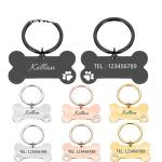 Étiquette d'identification de chien en acier inoxydable view 1