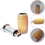 En bois baril usb lecteur flash view 2