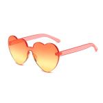 Lunettes de soleil dégradées en forme de cœur view 1