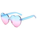 Lunettes de soleil dégradées en forme de cœur view 2