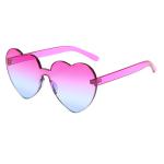 Lunettes de soleil dégradées en forme de cœur view 3