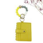 Bracelet perles en silicone avec portefeuille de cartes view 1