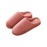 Pantoufles en coton velours corail view 4