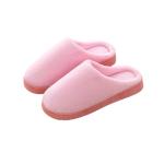Pantoufles en coton velours corail view 3
