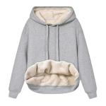 Sweat-shirt à capuche femme velours view 3
