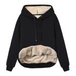 Sweat-shirt à capuche femme velours view 1