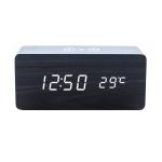 Reloj de carga inalámbrico de madera led view 2