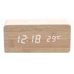 Reloj de carga inalámbrico de madera led view 3