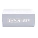 Reloj de carga inalámbrico de madera led view 5