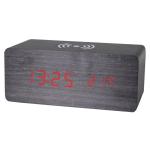 Reloj de carga inalámbrico de madera led view 6