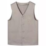 Gilet de travail à bouton plat twill view 4