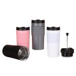 Bouteille de café de voyage isolée en acier inoxydable de 450ml view 3