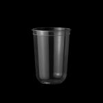 Coupe en plastique transparent de 500ml avec couvercle view 1