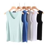 Sin costura v-neck tanque superior view 1