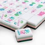 Lujo de diseño manual mahjong conjunto view 2