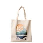 12 oz de algodón sin blanquear bolsa de tote view 1