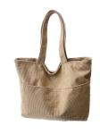 Bolsa de tote de hombro corduroy view 1