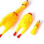 Small Rubber Chicken Squeeze Toy view 1